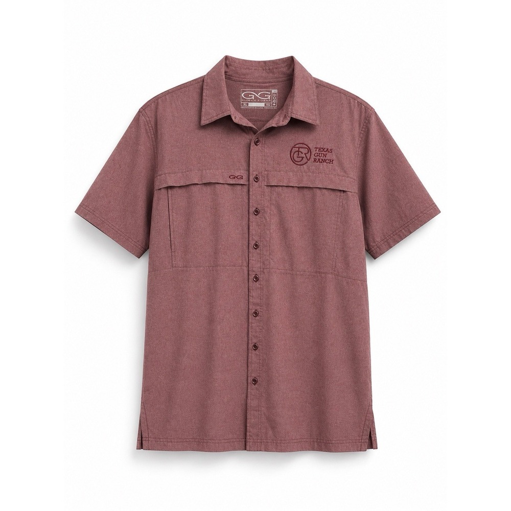 GameGuard Texas Gun Ranch XL Men's Lightweight Fishing Shirt Button-Up Vented
